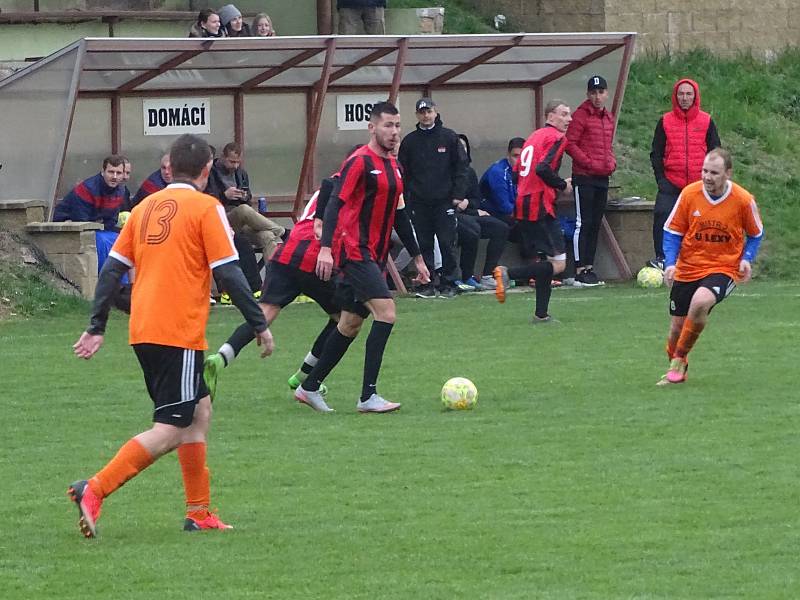 Okresní přebor: Velké Žernoseky (v oranžovém) - Bechlín. 2018/2019