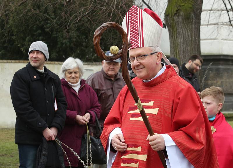 Mše svatá o Květné neděli v Litoměřicích