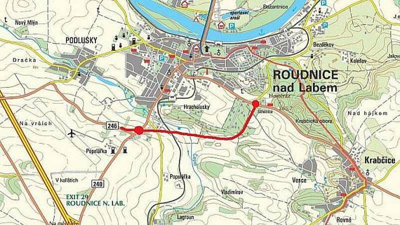 Nová část obchvatu v Roudnici nad Labem má městu ulevit od části tranzitní dopravy, zejména ve směru na Štětí a Mělník