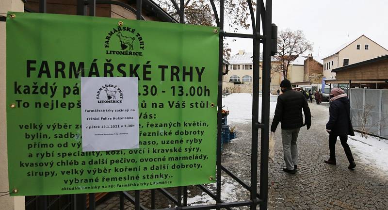 První farmářské trhy roku 2021 v Litoměřicích v pátek 15. ledna