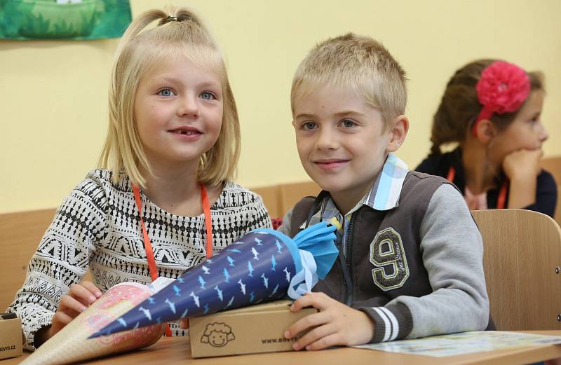 Začal nový školní rok. Masarykova škola v Litoměřicích přivítala nové prvňáky.