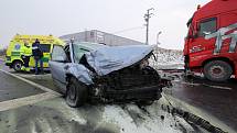 Nehoda v Tovární ulici v Lovosicích