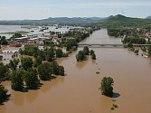 Soutok Ohře s Labem nebyl při poslední povodni ani vidět.