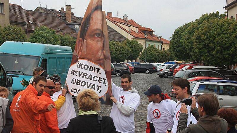 Předvolební akce ČSSD v Roudnici nad Labem.