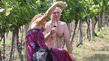 Milovníci vína vyrazili ochutnávat přímo do vinic v okolí Žernosek.