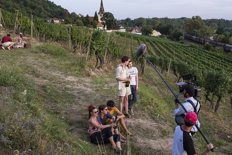 Natáčení filmu Jan Palach ve Velkých Žernosekách. Hlavní postavu ztvárnil Viktor Zavadil