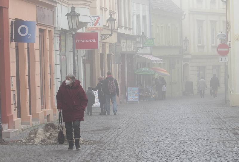 Litoměřice v rouškách a respirátorech. Čtvrtek 25. února 2021