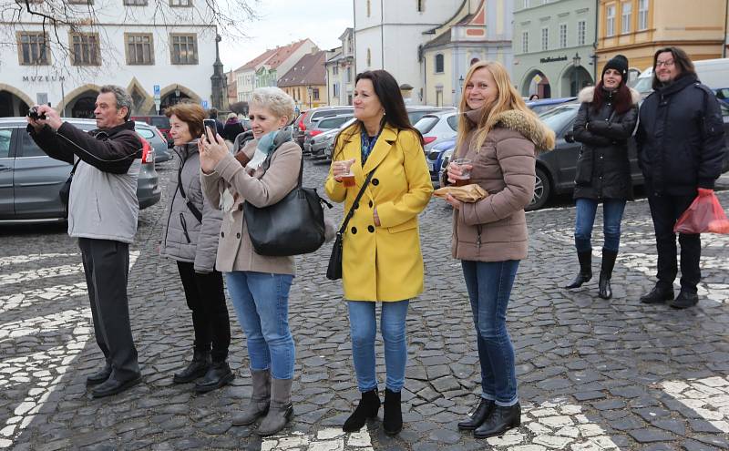 Tradiční masopust na Mírovém náměstí v Litoměřicích