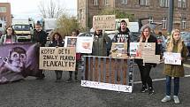 Litoměřický protest proti zotročování zvířat v cirkusech.