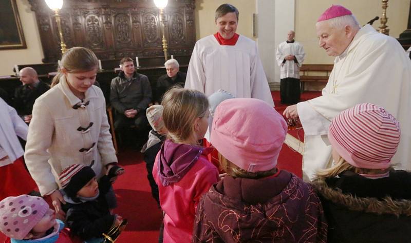 Večerní mše svatá na Zelený čtvrtek v Katedrále sv. Štěpána v Litoměřicích