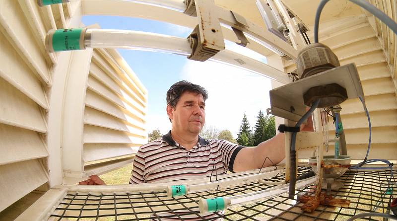 Jaroslav Stalmacher, pracovník observatoře v Doksanech na Litoměřicku