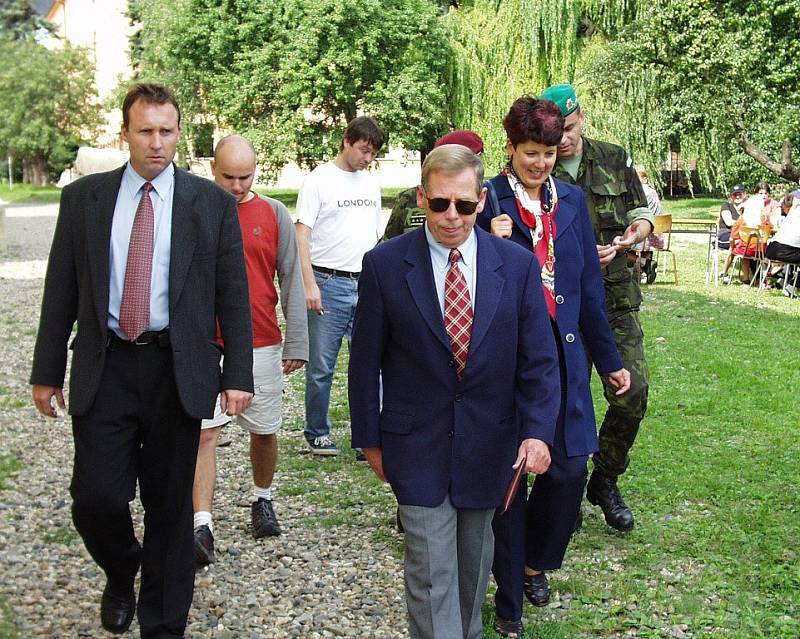 Povodeň 2002, 16. srpen - okres navštívil prezident Václav Havel