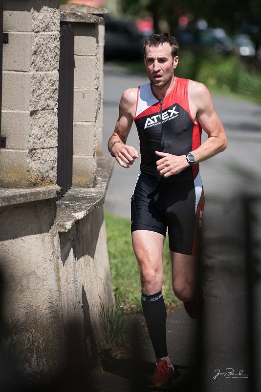 Kocourovský triatlon 2017 (0,2 - 17 - 5 km). 