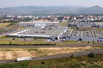 Letecký pohled na průmyslovou zónu v Lovosicích, kde sídlí i firma TRCZ