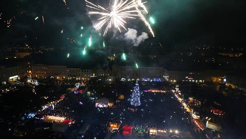 Rozsvěcení vánočního stromu na litoměřickém náměstí