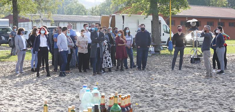 Natáčení u úštěckého jezera Chmelař