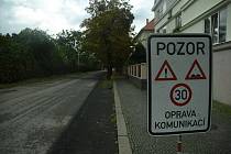 Vyfrézované díry v Liberecké ulici