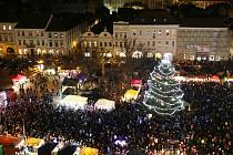 Rozsvícení vánočního stromu na Mírovém náměstí v Litoměřicích