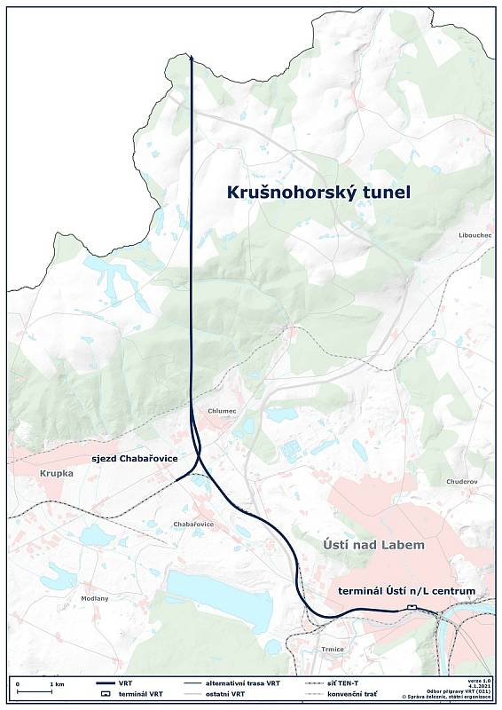 Krušnohorský tunel.