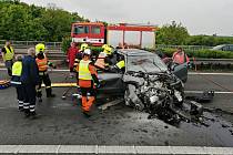 Vážná nehoda na dálnici D8 u Rochova