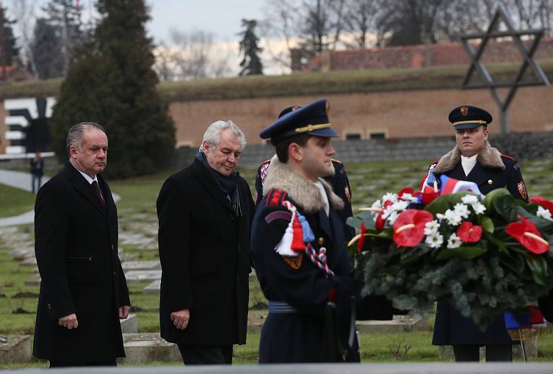 Miloš Zeman a Andrej Kiska v Terezíně