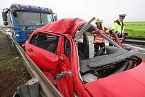 Dopravní nehoda u Prosmyk, pátek 16. března 2018.