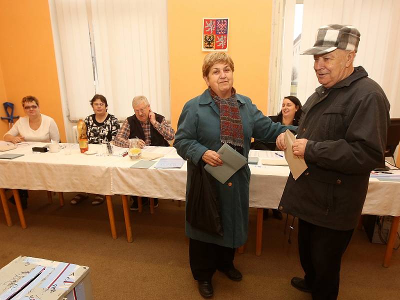 Prezidentské volby v Terezíně na Litoměřicku. Sobota 13. ledna