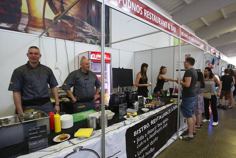 Na 6. ročníku Gastro Food Festu se představilo na 70 vystavovatelů z oboru gastronomie, kteří návštěvníky lákali na řadu nových laskomin připravených například z hadího a krokodýlího masa, z žabích stehýnek i z hmyzu.