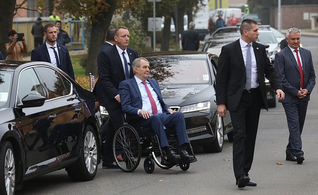 Prezident Miloš Zeman na jeho poslední návštěvě Ústeckého kraje, dorazil i do Lukavce na Litoměřicku.