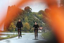 Slavnostní otevřené nové Labské cyklostezky u Dobříně na Roudnicku