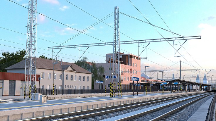 Vizualizace podoby roudnického nádraží po rekonstrukci.
