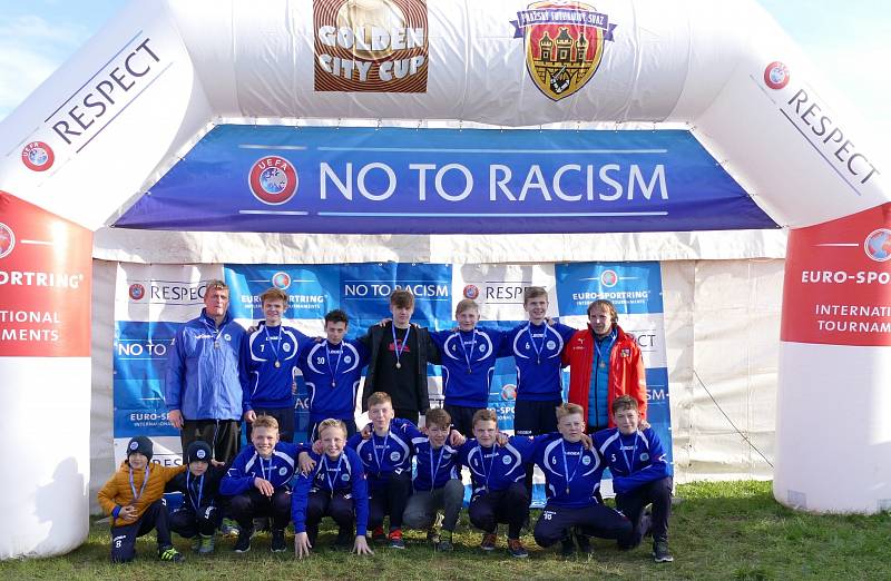 Fotbalisté SK Roudnice U14 na turnaji v Praze. 