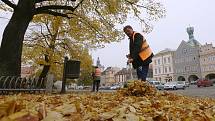 Podzimní úklid města Litoměřice je v plném proudu
