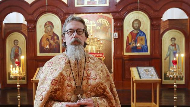 Pravoslavná církev slaví Vánoce. Bohoslužbu sloužil nový pravoslavný kněz Ivan Hadrava.