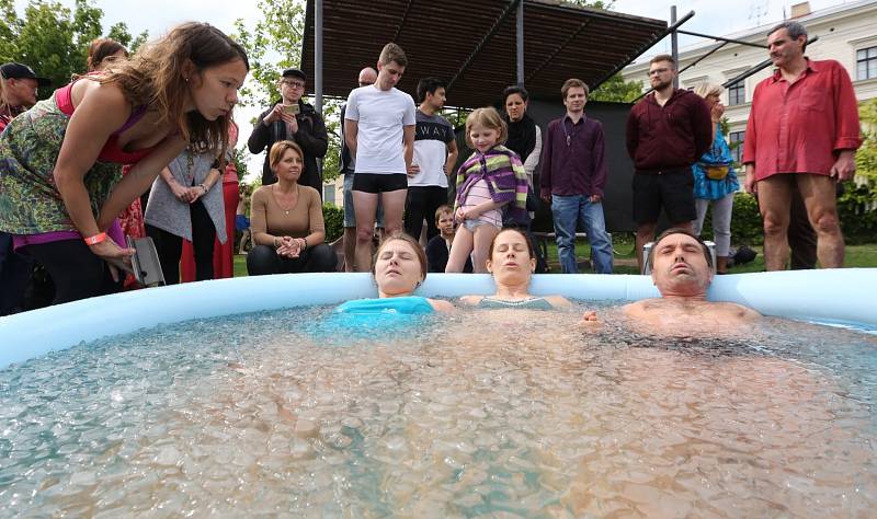 Součástí litoměřického Allfestu 2019 byla i ledová koupel