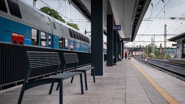 Zrekonstruované nádraží v Roudnici nad Labem.