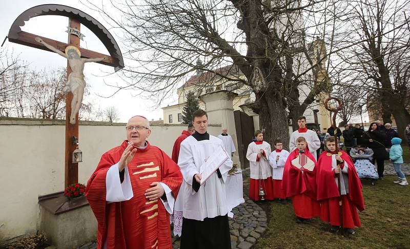 Mše svatá o Květné neděli v Litoměřicích