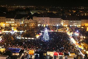 Rozsvícení vánočního stromu v Litoměřicích. Archivní foto
