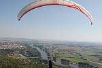 Paragliding na Radobýlu.