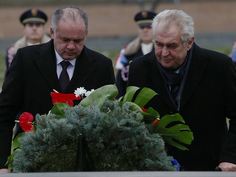 Miloš Zeman a Andrej Kiska v Terezíně