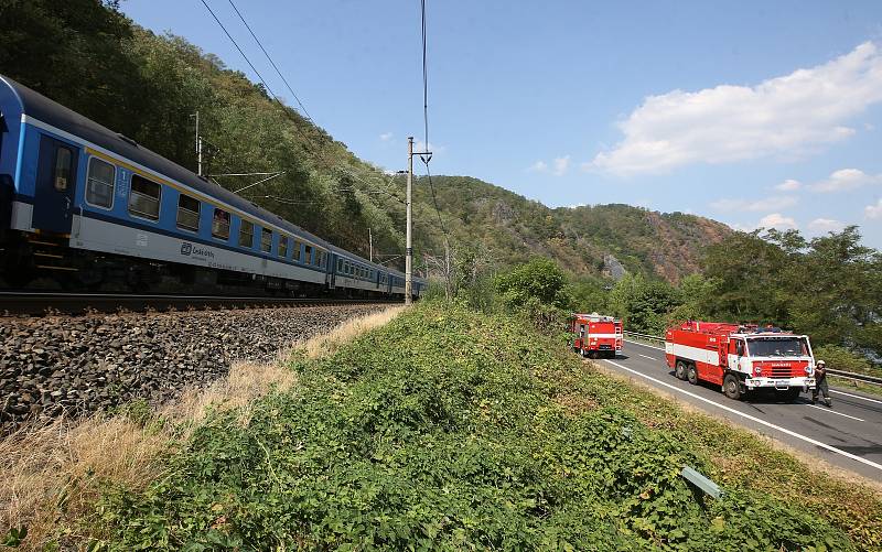 Plameny se ve středu 1. srpna dopoledne vzňaly v lese u Litochovic nad Labem.