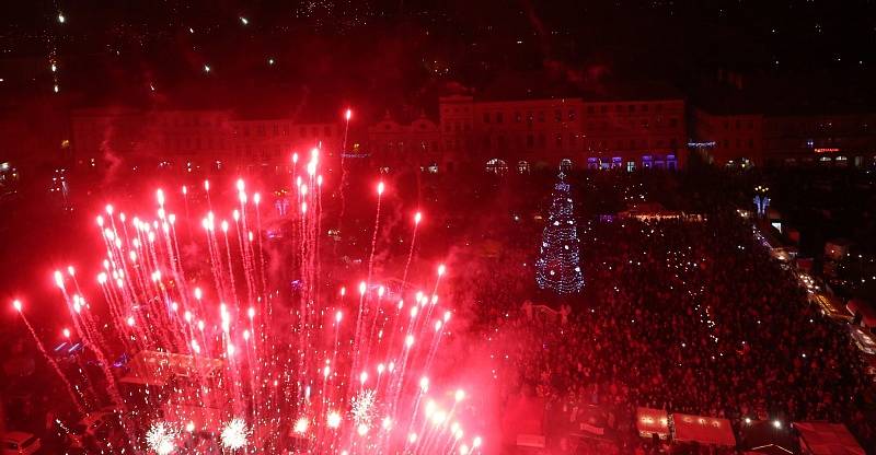 Rozsvěcení vánočního stromu na litoměřickém náměstí