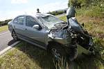 Dopravní nehoda na sjezdu u Lukavce, středa 17.6.2015