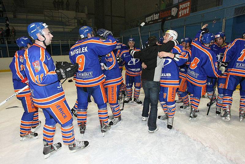 HC Stadion Litoměřice - HC Bobři Valašské Meziříčí - rozhodující zápas kvalifikace o 1. ligu.