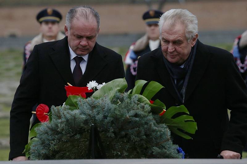 Miloš Zeman a Andrej Kiska v Terezíně