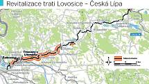 Do lokálky mezi Lovosicemi a Českou Lípou napumpuje Správa železnic přes miliardu korun