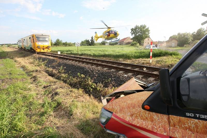 Střet vlaku a dodávky u Úpohlav