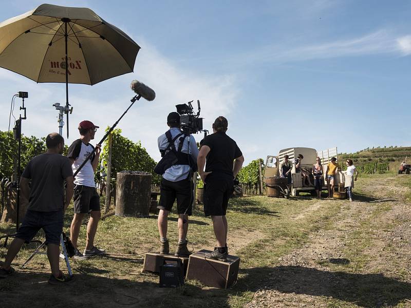 Natáčení filmu Jan Palach ve Velkých Žernosekách. Hlavní postavu ztvárnil Viktor Zavadil