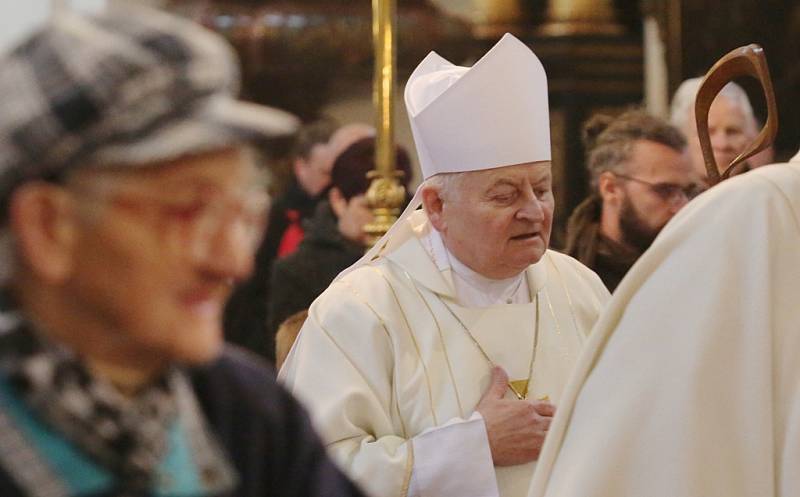 Večerní mše svatá na Zelený čtvrtek v Katedrále sv. Štěpána v Litoměřicích