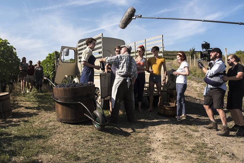 Natáčení filmu Jan Palach ve Velkých Žernosekách. Hlavní postavu ztvárnil Viktor Zavadil